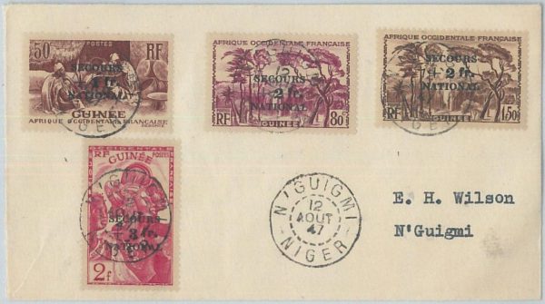 77361 - GUINEE - POSTAL HISTORY -  YVRT # 172/5 on COVER from N'GUIGMI  1947