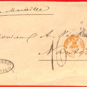 aa0260 -  INDONESIA  - POSTAL HISTORY -  Prephilatelic  COVER to FRANCE  1862