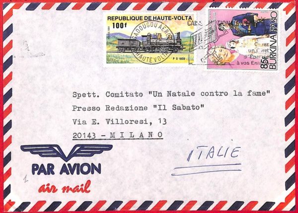 aa3919 - Haute VOLTA  / Burkina Faso - POSTAL HISTORY -  AIRMAIL COVER 1985