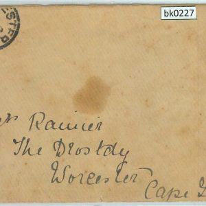 BK0227 - NATAL / TRANSVAAL- POSTAL HISTORY - COVER to WORCHERSTER Cape Town1900