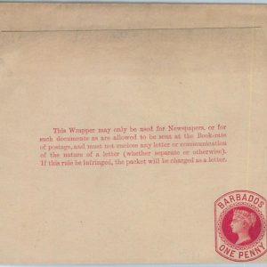 72407 - BARBADOS -   POSTAL STATIONERY  Wrapper - Higgings & Gage  # 2