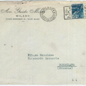 72073 - ITALY - POSTAL HISTORY -  Postmark on COVER  19649 - CARS bus