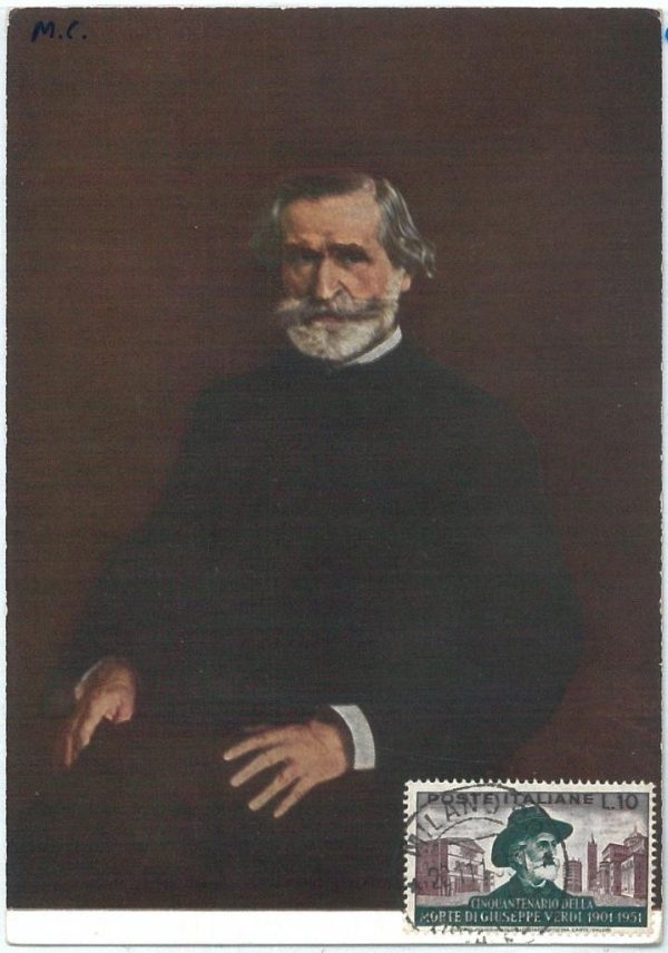 69147 -  ITALY - Postal History - MAXIMUM CARD    -  MUSIC  Verdi