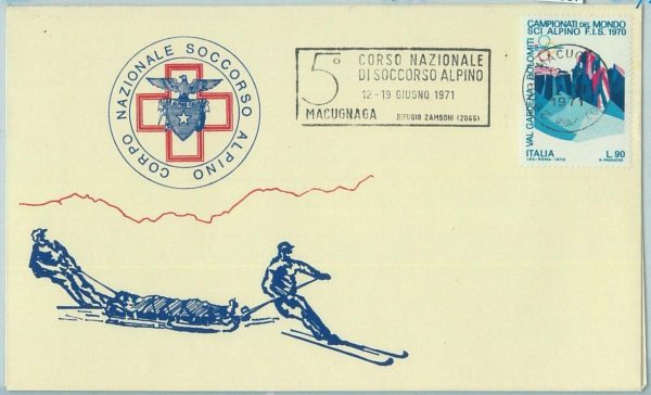 67837 - ITALY - POSTAL HISTORY -  COVER: ALPINE RESCUE medicine skiing  1971