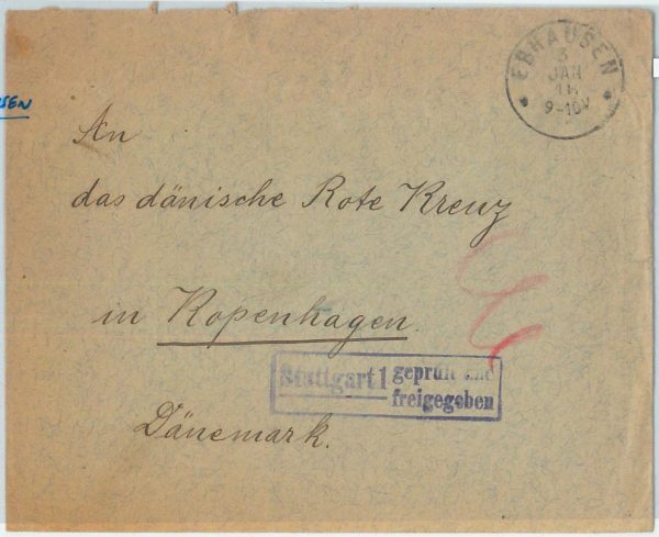 67198 - GERMANY - Postal History -  COVER to DENMARK Red Cross 1916