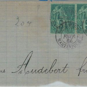 77358 - FRANCE Colonies: ST. PIERRE - POSTAL HISTORY -   COVER  cut-out 1886