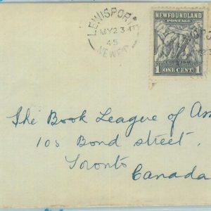 83297 -  NEWFOUNDLAND - POSTAL HISTORY:  Cover to CANADA 1945   LEWISPORTE