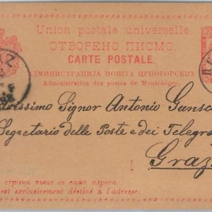 65968 - MONTENEGRO  -    POSTAL STATIONERY  LETTER CARD ! Michel # P4 1888