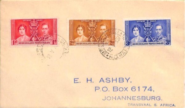 ac6650 -  BECHUANALAND - Postal History -  FDC COVER Coronation 1937