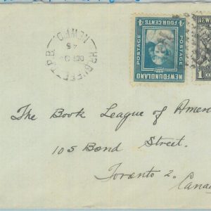 83298 - NEWFOUNDLAND - POSTAL HISTORY:  Cover to CANADA 1945  HR BUFFETT  + MUTE