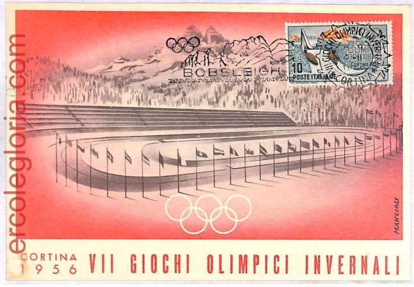 ai3640 - Italy - POSTAL HISTORY - MAXIMUM  CARD Winter Olympic Games - 1956