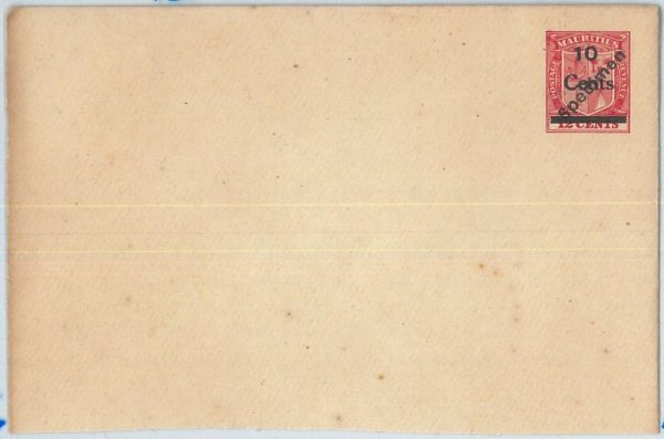 69105 -  MAURITIUS - POSTAL HISTORY - STATIONERY COVER H & G # 36 - SPECIMEN