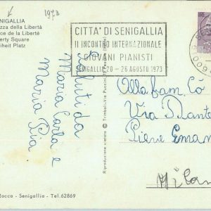 67283 - ITALY  - Postal History -  SPECIAL POSTMARK -  MUSIC 1973  Piano