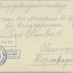 67200 - GERMANY - Postal History -  COVER to DENMARK Red Cross Russian POW 1916