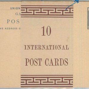 77287 - GAMBIA -  STATIONERY CARD  H & G # 1 - block of 5 with ORIGINAL BAND!