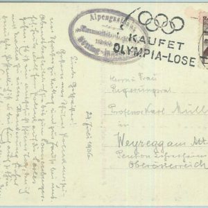 68109 - AUSTRIA -  POSTAL HISTORY - Postcard  1936 Olympic postmark: Insbruck 2