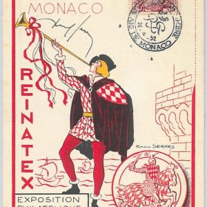 65480  - MONACO  - Postal History - MAXIMUM CARD - MUSIC  1952