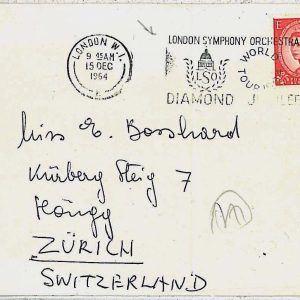29684  - GB - POSTAL HISTORY - Postmark on COVER - 1964 MUSIC Symphony Orchestra