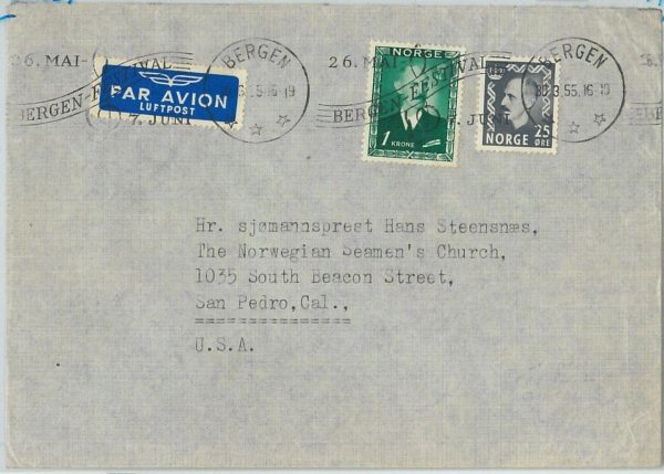 66620 - NORWAY - POSTAL HISTORY - Postmark on COVER : MUSIC 1955