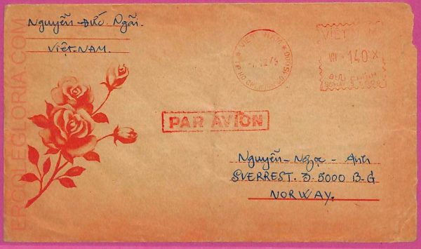 ag1534 - VIETNAM - Postal History - COVER to NORWAY 1979
