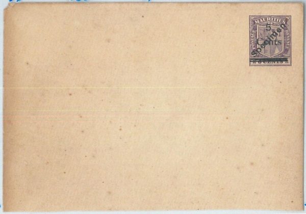 69104 -  MAURITIUS - POSTAL HISTORY - STATIONERY COVER H & G # 35 - SPECIMEN