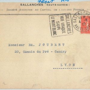 72986 -  FRANCE - Postal History - POSTMARK : SPORT Mountaineering  Skiing 1927