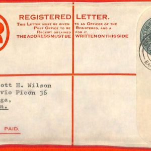 aa2315 - BARBADOS - POSTAL STATIONERY  COVER from BRITTONS HILL #2 to SPAIN 1980