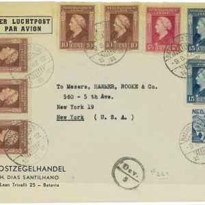 93693  - DUTCH INDIES Indonesia - POSTAL HISTORY - Airmail  COVER to USA  1947