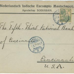 93697 - DUTCH INDIES Indonesia - POSTAL HISTORY - SINGLE stamp COVER to USA 1921