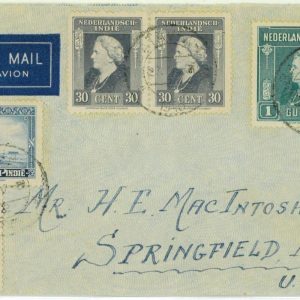 93661 - DUTCH INDIES Indonesia - POSTAL HISTORY - Airmail  COVER to USA  1945