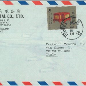 84641 - CHINA Taiwan - POSTAL HISTORY - AIRMAIL  COVER  to ITALY  1978