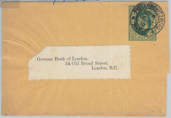 74798 - Cape of Good Hope - POSTAL HISTORY  - STATIONERY wrapper  1912