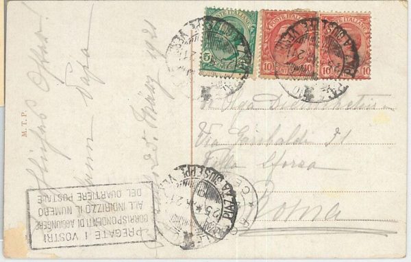 66597 -  ITALY - POSTAL HISTORY -  POSTMARK on POSTCARD  1921 - MUSIC Verdi