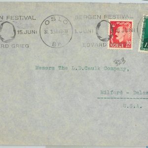 66619 - NORWAY - POSTAL HISTORY - Postmark on COVER : MUSIC 1954
