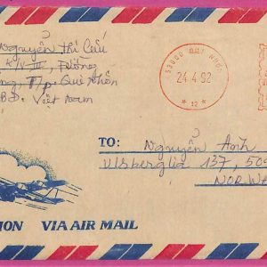 ag1531 - VIETNAM -  Postal History - COVER to NORWAY - Air mail -1992