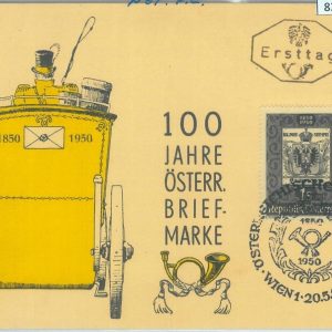 83643 - AUSTRIA - Postal History - MAXIMUM CARD - Post Centenary 1950
