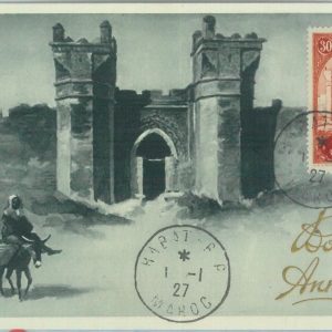 89893 - MOROCCO - Postal History - MAXIMUM CARD -  1927  ARCHITECTURE