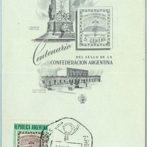 68614 - ARGENTINA - Postal History - MAXIMUM CARD 1958 - Stamp Centenary