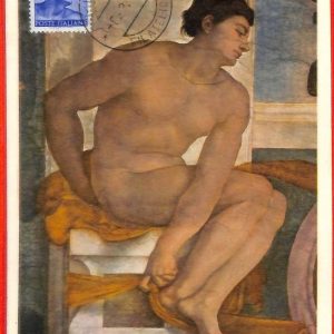 aa3386 - ITALY - POSTAL HISTORY - MAXIMUM CARD  - 1961  Art MICHELANGELO