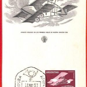 aa3241 - ARGENTINA - POSTAL HISTORY: MAXIMUM CARD 1953 Aviation AIRPLANE