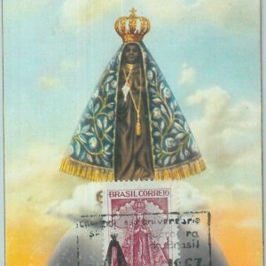 83728 - BRAZIL - Postal History -   MAXIMUM CARD  1957  ART Religion