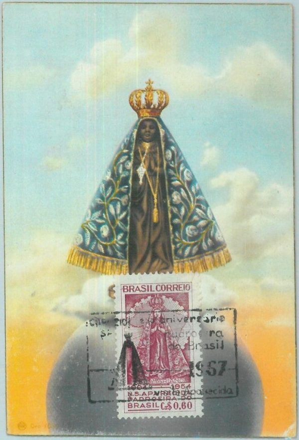 83728 - BRAZIL - Postal History -   MAXIMUM CARD  1957  ART Religion