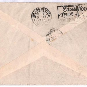 ai3218 - ITALY - POSTAL HISTORY - Targhetta Postmark COVER - MORETTI Tents 1924