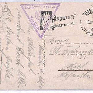 ai3225 - GERMANY - POSTAL HISTORY - Postcard  - Cars ROAD SAFETY - 1938