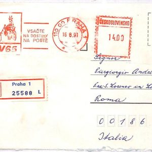 ai3236 - Czechoslovakia - POSTAL HISTORY - Mechanical postmark - HORSE RACE 1991