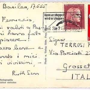 ai3239 - SWITZERLAND - POSTAL HISTORY - Postmark- ROAD SAFETY - Cars - 1955
