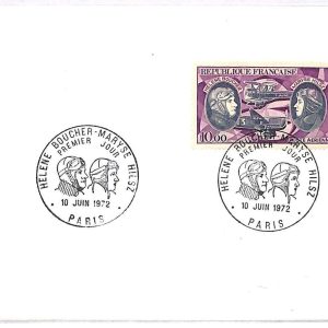 ai3249 - FRANCE -  POSTAL HISTORY - FDC - Aviation - 1972