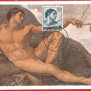 aa3387 - ITALY - POSTAL HISTORY - MAXIMUM CARD  - 1961  Art MICHELANGELO