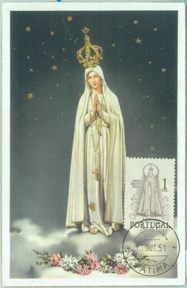 86504 - PORTUGAL - Postal History - MAXIMUM CARD - RELIGION Madonna 1951