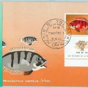 68680 - ISRAEL - Postal History - Set of 3 MAXIMUM CARDS 1963 - FISH